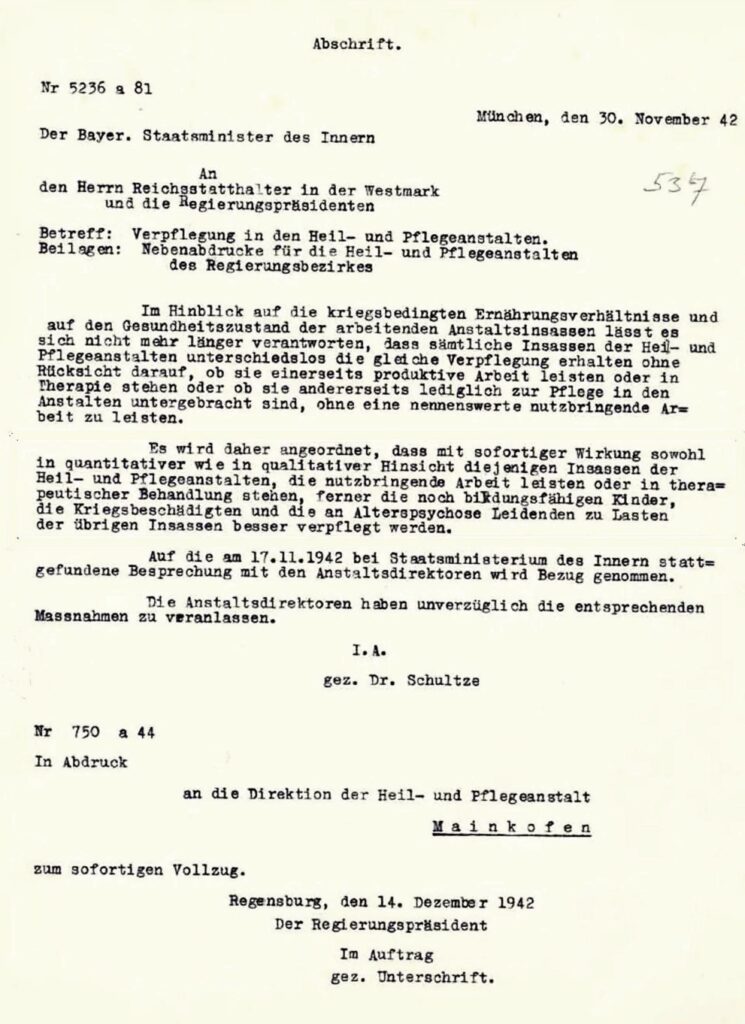 Es ist eine Abschrift mit maschinengeschriebener Schrift auf einem Papier. Handschriftlich ist die Ziffer 537 notiert, es scheint jedoch keinen inhaltlichen Zusammenhang zum Dokument zu bestehen. Das Dokument trägt keine Originalunterschrift und keinen Stempel.