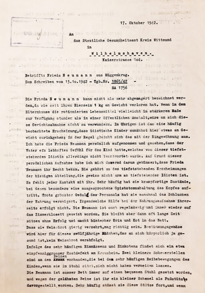 Der Brief ist DIN-A4-groß und gelocht. Es ist beidseitig mit der Schreibmaschine beschrieben. Die Schrift auf der Rückseite ist durch das dünne Papier sichtbar. Der Brief trägt die handschriftliche Unterschrift von Max Bräuner.